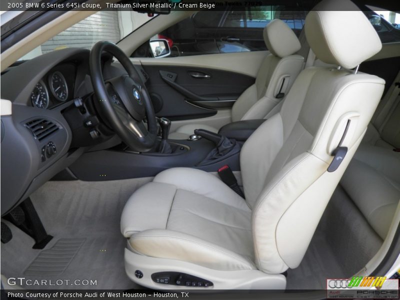 Titanium Silver Metallic / Cream Beige 2005 BMW 6 Series 645i Coupe