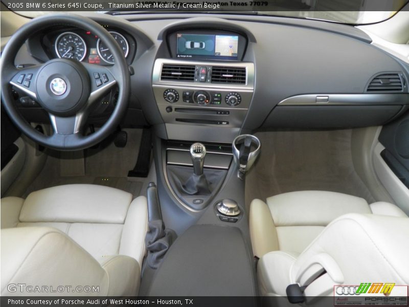 Titanium Silver Metallic / Cream Beige 2005 BMW 6 Series 645i Coupe