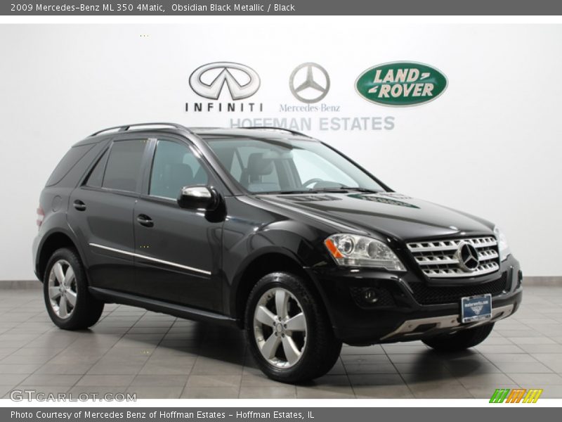 Obsidian Black Metallic / Black 2009 Mercedes-Benz ML 350 4Matic