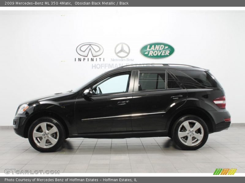 Obsidian Black Metallic / Black 2009 Mercedes-Benz ML 350 4Matic