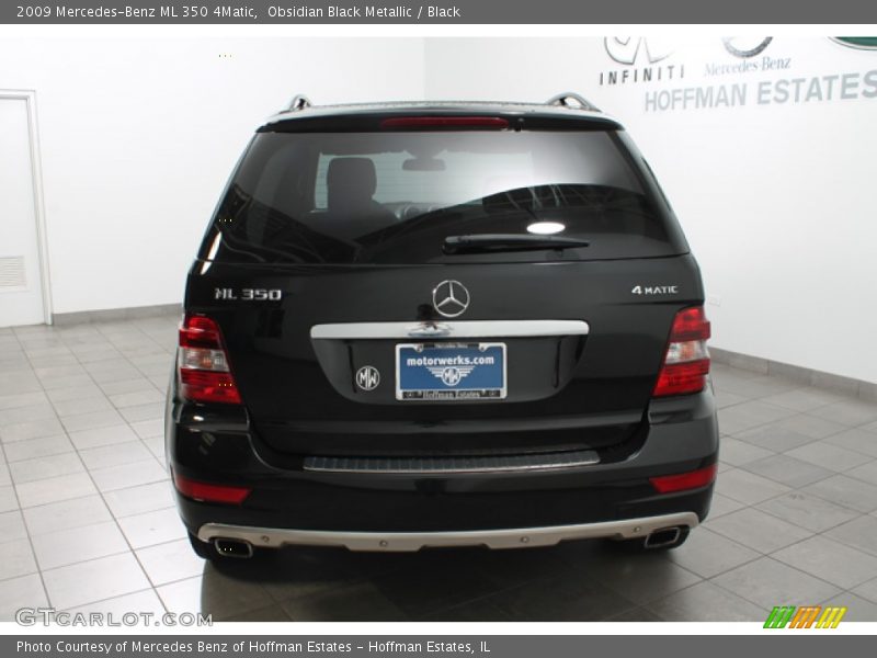Obsidian Black Metallic / Black 2009 Mercedes-Benz ML 350 4Matic