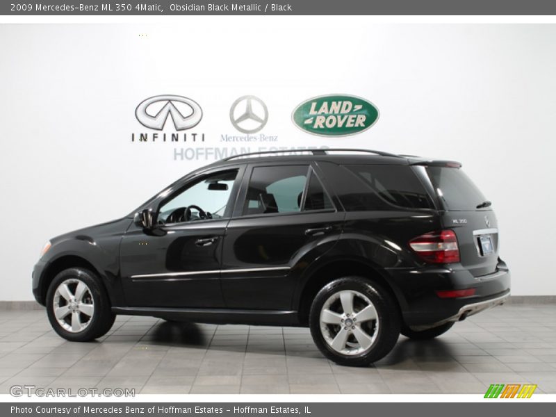 Obsidian Black Metallic / Black 2009 Mercedes-Benz ML 350 4Matic