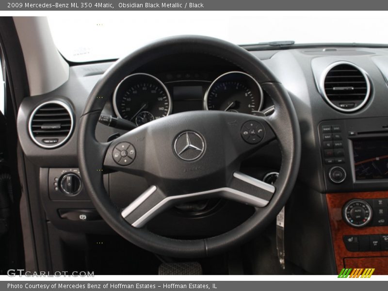 Obsidian Black Metallic / Black 2009 Mercedes-Benz ML 350 4Matic