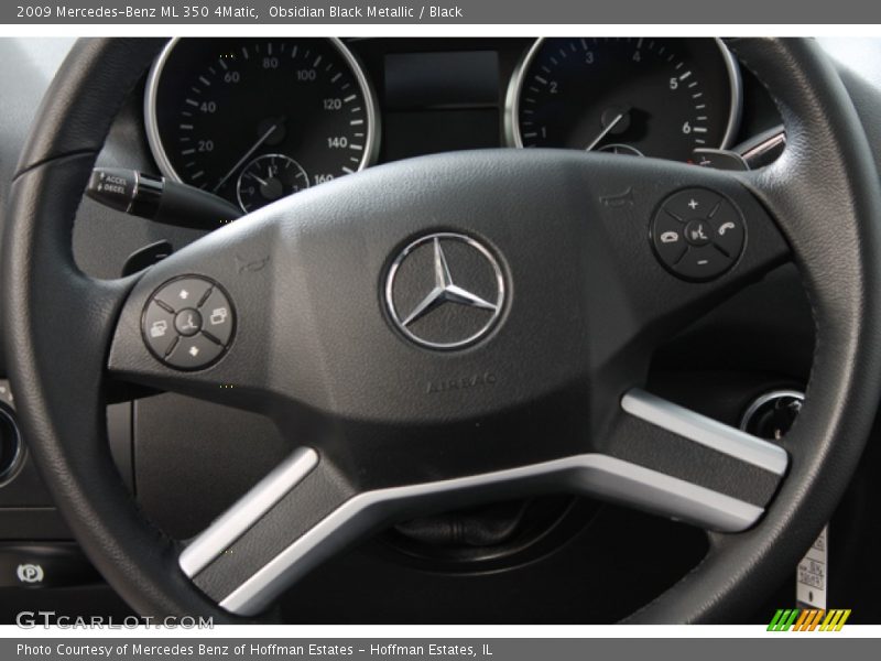 Obsidian Black Metallic / Black 2009 Mercedes-Benz ML 350 4Matic