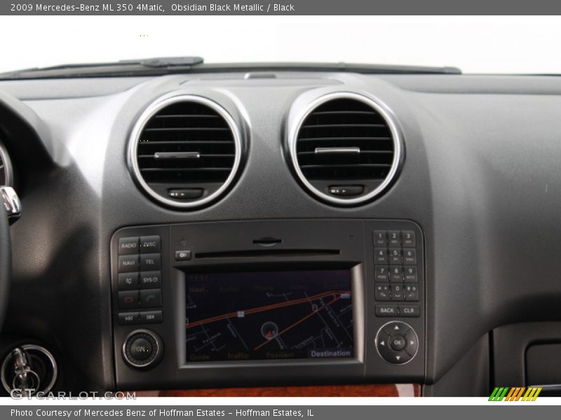 Obsidian Black Metallic / Black 2009 Mercedes-Benz ML 350 4Matic