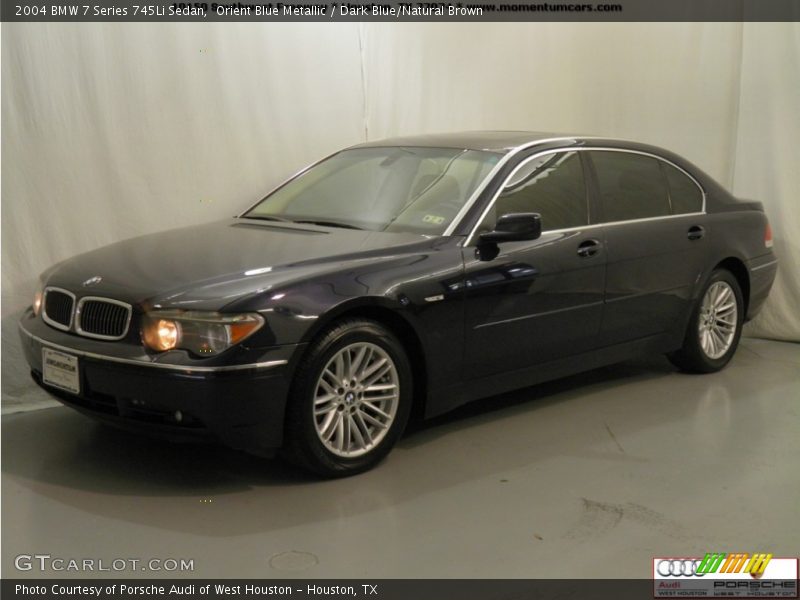 Orient Blue Metallic / Dark Blue/Natural Brown 2004 BMW 7 Series 745Li Sedan