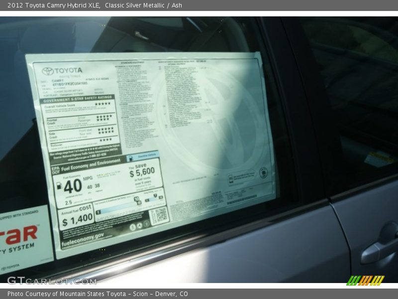 Classic Silver Metallic / Ash 2012 Toyota Camry Hybrid XLE