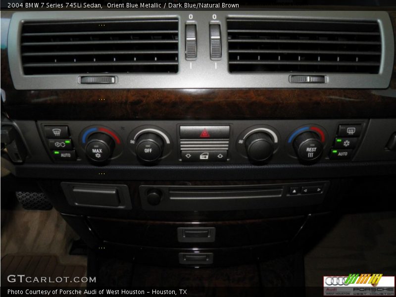 Orient Blue Metallic / Dark Blue/Natural Brown 2004 BMW 7 Series 745Li Sedan