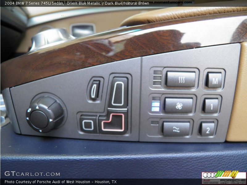Orient Blue Metallic / Dark Blue/Natural Brown 2004 BMW 7 Series 745Li Sedan