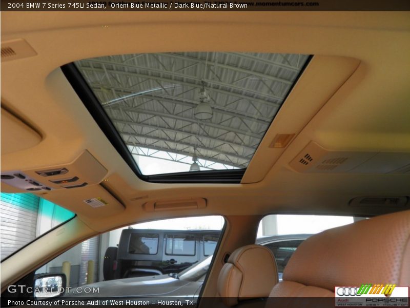 Orient Blue Metallic / Dark Blue/Natural Brown 2004 BMW 7 Series 745Li Sedan