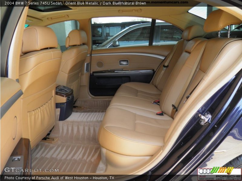 Orient Blue Metallic / Dark Blue/Natural Brown 2004 BMW 7 Series 745Li Sedan