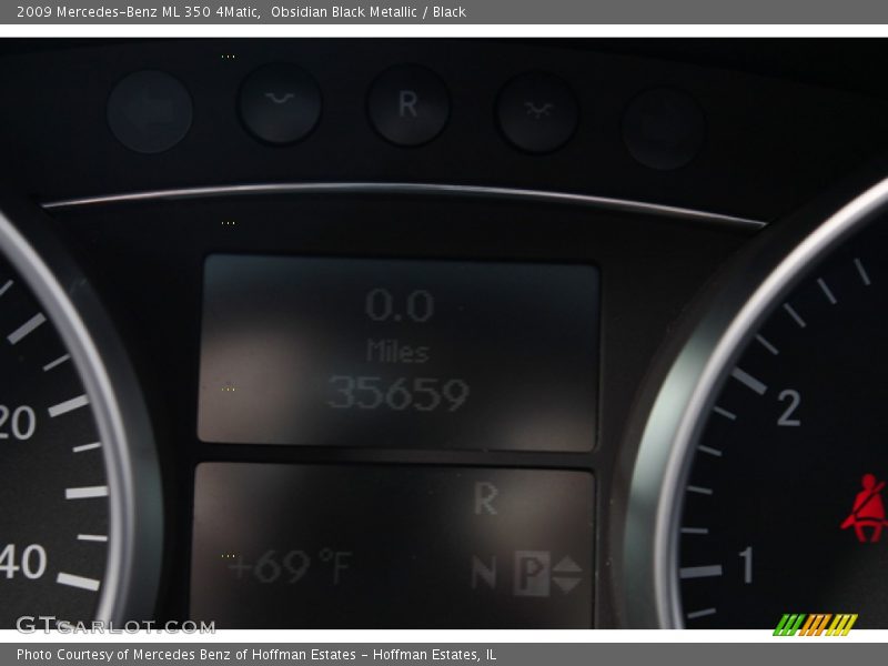 Obsidian Black Metallic / Black 2009 Mercedes-Benz ML 350 4Matic