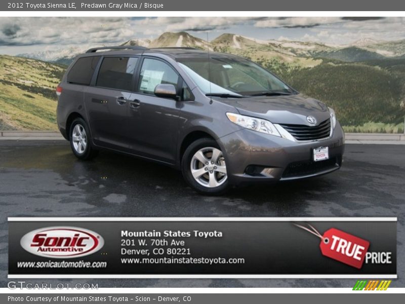 Predawn Gray Mica / Bisque 2012 Toyota Sienna LE