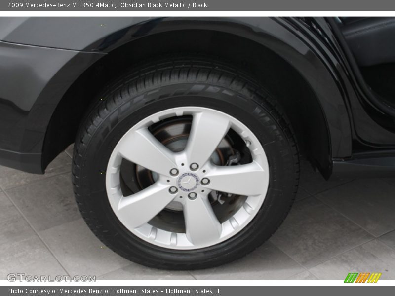 Obsidian Black Metallic / Black 2009 Mercedes-Benz ML 350 4Matic