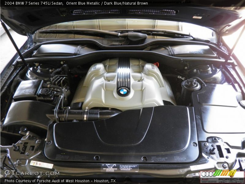 Orient Blue Metallic / Dark Blue/Natural Brown 2004 BMW 7 Series 745Li Sedan