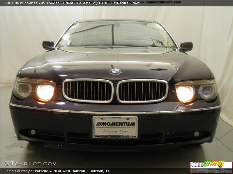 Orient Blue Metallic / Dark Blue/Natural Brown 2004 BMW 7 Series 745Li Sedan