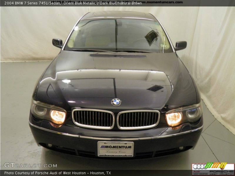 Orient Blue Metallic / Dark Blue/Natural Brown 2004 BMW 7 Series 745Li Sedan