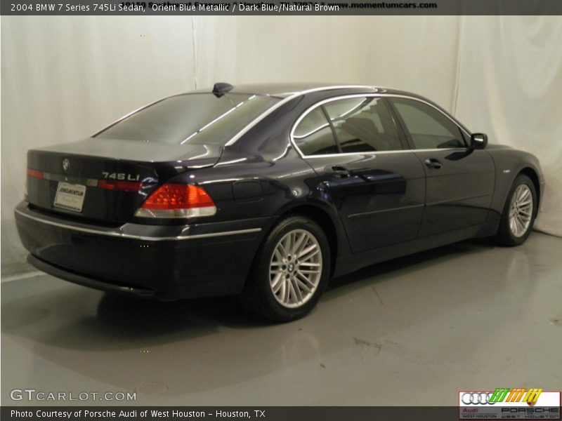 Orient Blue Metallic / Dark Blue/Natural Brown 2004 BMW 7 Series 745Li Sedan