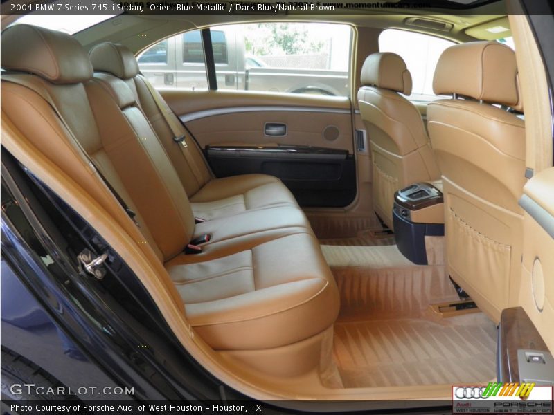 Orient Blue Metallic / Dark Blue/Natural Brown 2004 BMW 7 Series 745Li Sedan