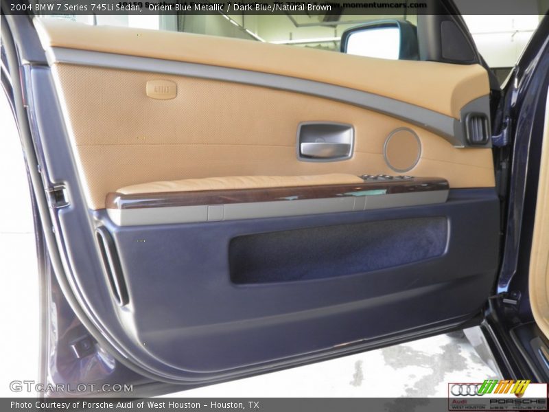 Orient Blue Metallic / Dark Blue/Natural Brown 2004 BMW 7 Series 745Li Sedan