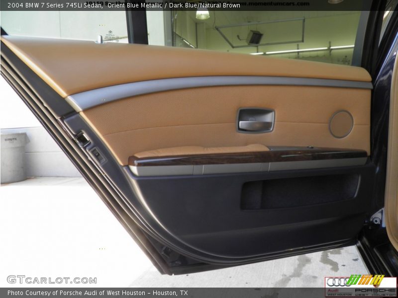 Orient Blue Metallic / Dark Blue/Natural Brown 2004 BMW 7 Series 745Li Sedan