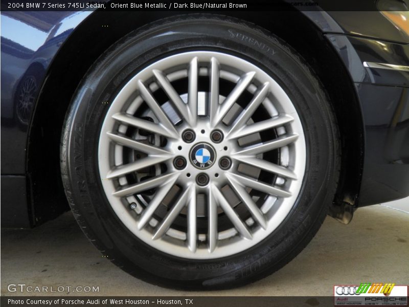 Orient Blue Metallic / Dark Blue/Natural Brown 2004 BMW 7 Series 745Li Sedan