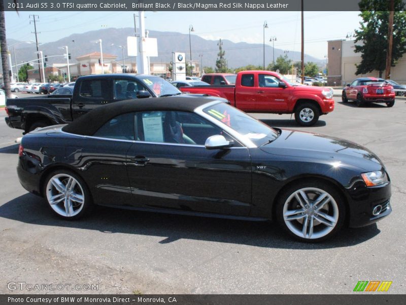 Brilliant Black / Black/Magma Red Silk Nappa Leather 2011 Audi S5 3.0 TFSI quattro Cabriolet