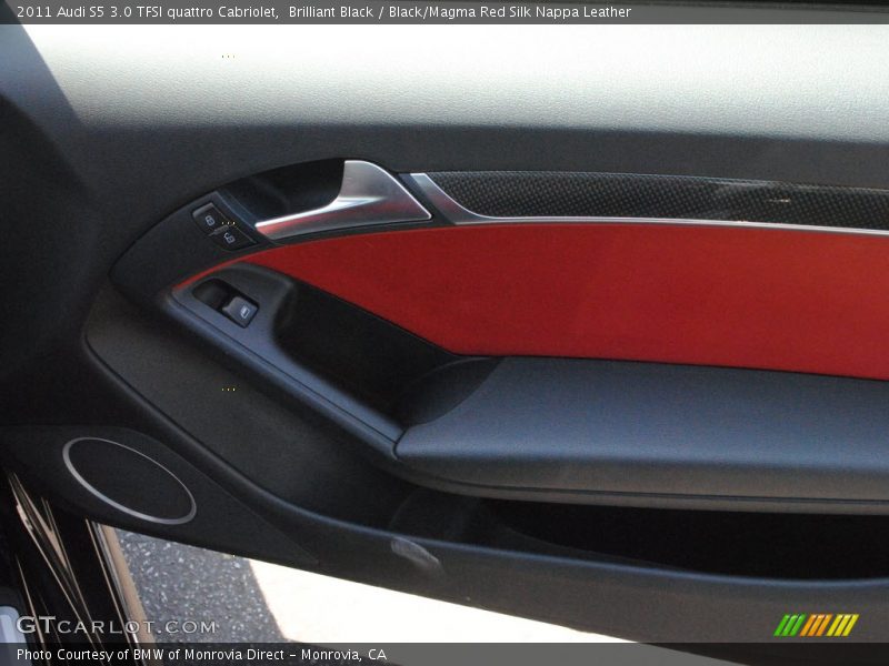 Brilliant Black / Black/Magma Red Silk Nappa Leather 2011 Audi S5 3.0 TFSI quattro Cabriolet
