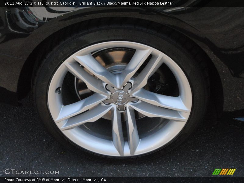 Brilliant Black / Black/Magma Red Silk Nappa Leather 2011 Audi S5 3.0 TFSI quattro Cabriolet