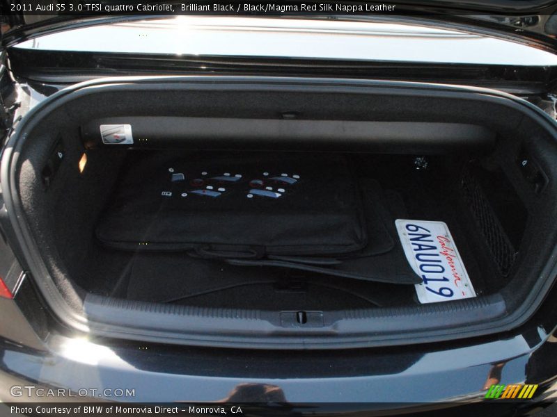 Brilliant Black / Black/Magma Red Silk Nappa Leather 2011 Audi S5 3.0 TFSI quattro Cabriolet