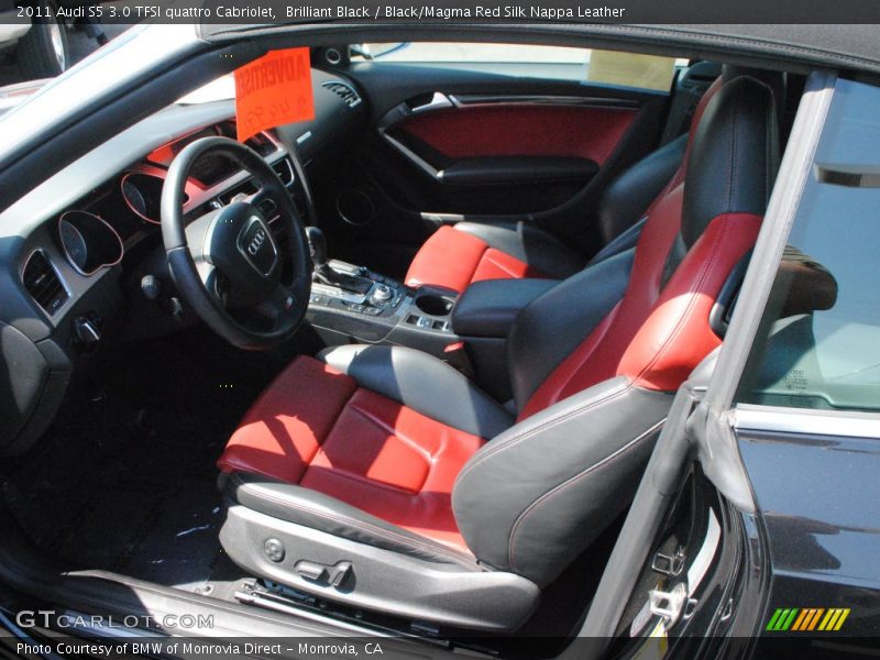 2011 S5 3.0 TFSI quattro Cabriolet Black/Magma Red Silk Nappa Leather Interior