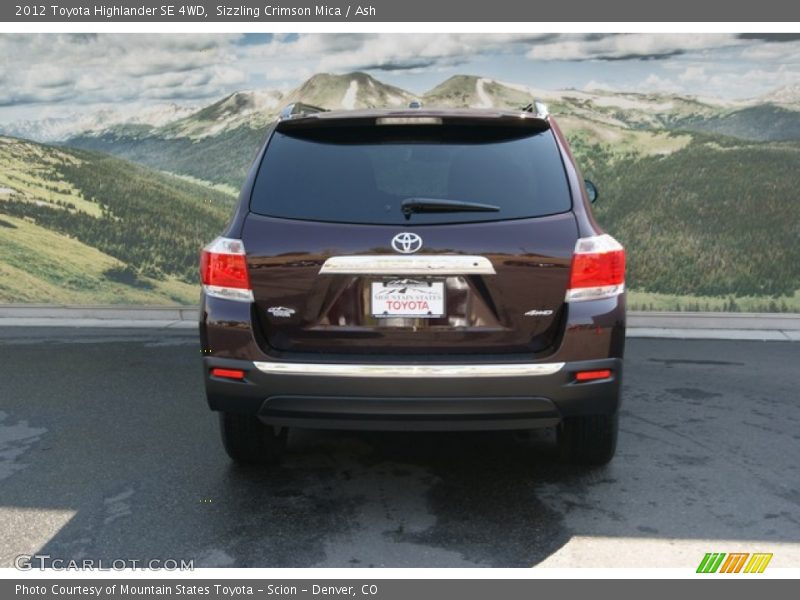 Sizzling Crimson Mica / Ash 2012 Toyota Highlander SE 4WD