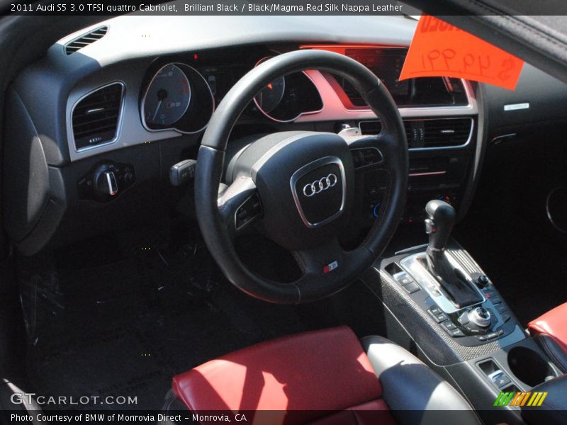 Brilliant Black / Black/Magma Red Silk Nappa Leather 2011 Audi S5 3.0 TFSI quattro Cabriolet