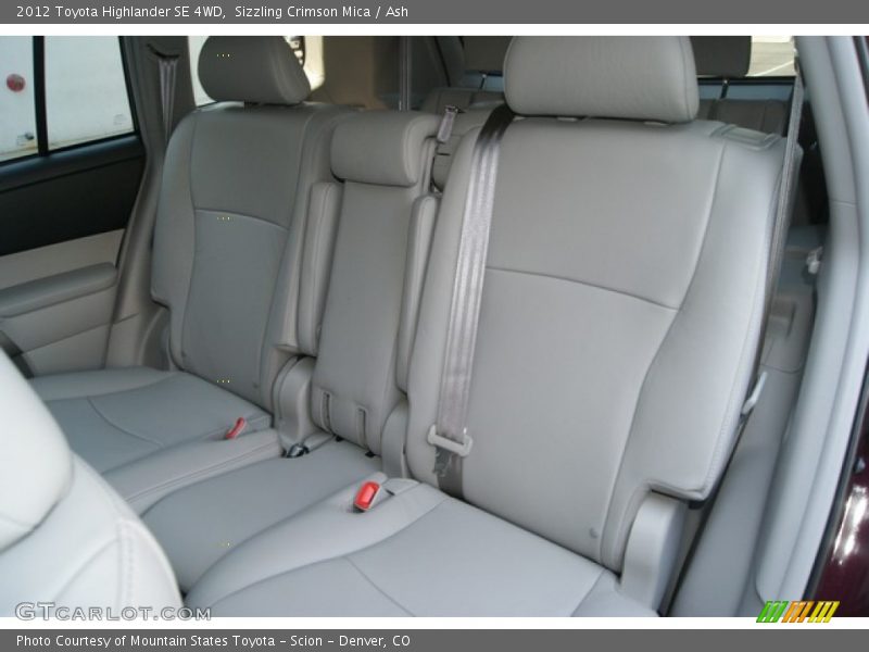 Rear Seat of 2012 Highlander SE 4WD