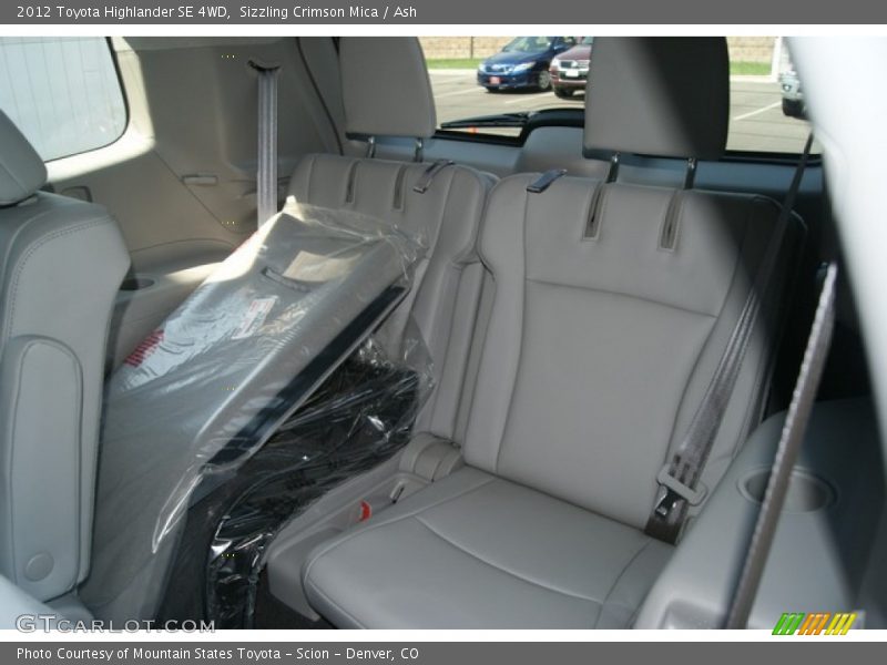 Rear Seat of 2012 Highlander SE 4WD