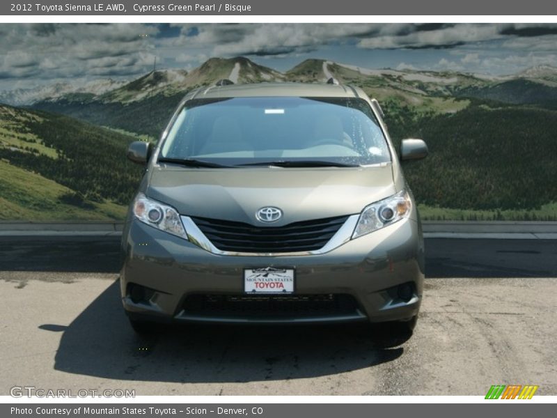 Cypress Green Pearl / Bisque 2012 Toyota Sienna LE AWD