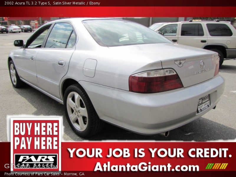 Satin Silver Metallic / Ebony 2002 Acura TL 3.2 Type S