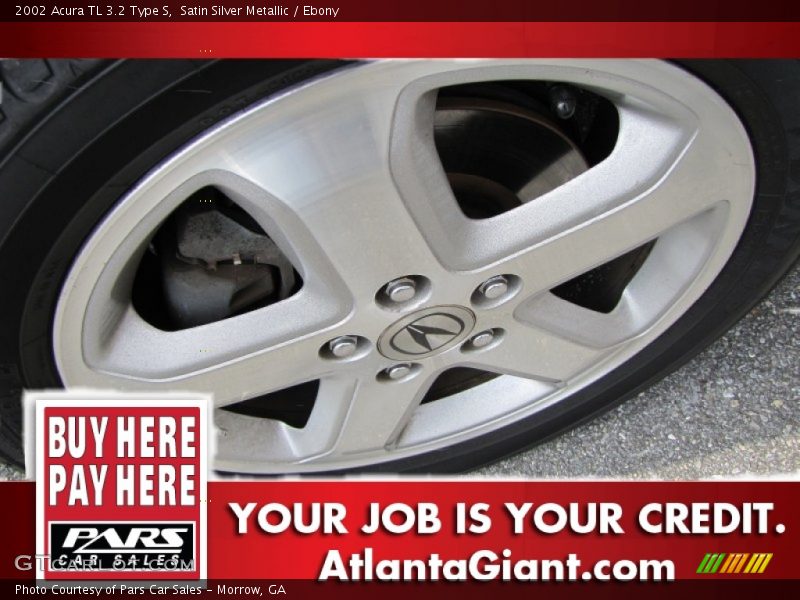 Satin Silver Metallic / Ebony 2002 Acura TL 3.2 Type S