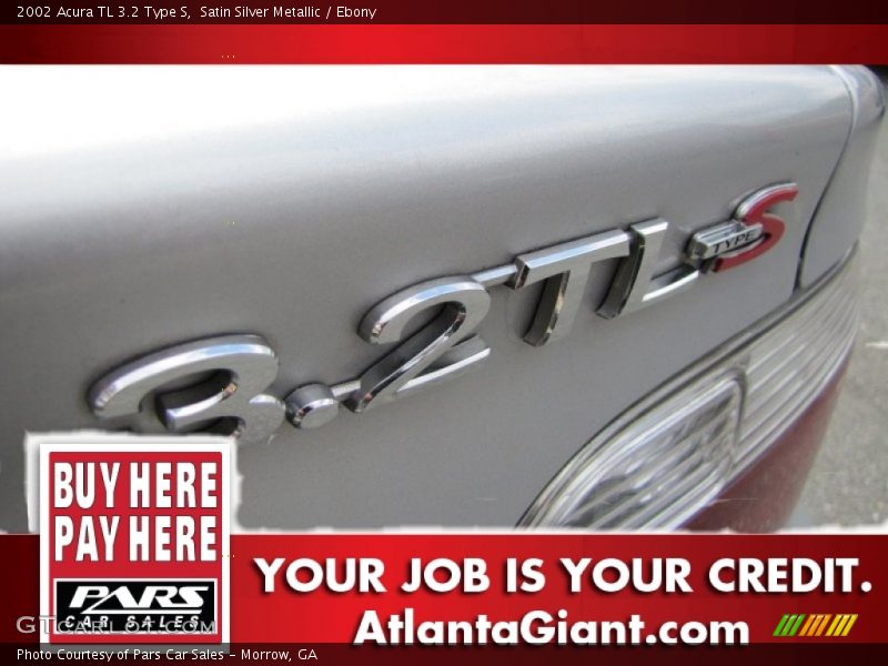 Satin Silver Metallic / Ebony 2002 Acura TL 3.2 Type S