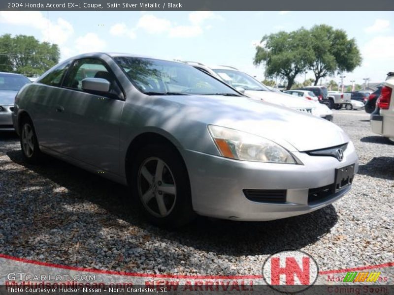 Satin Silver Metallic / Black 2004 Honda Accord EX-L Coupe