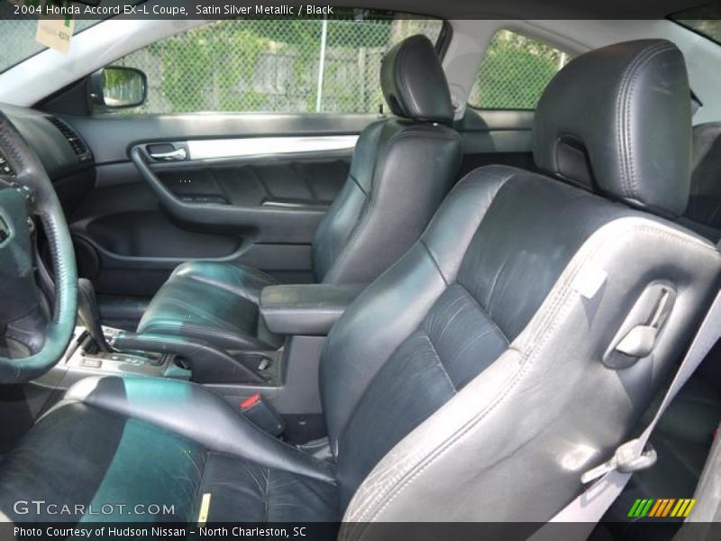 Satin Silver Metallic / Black 2004 Honda Accord EX-L Coupe