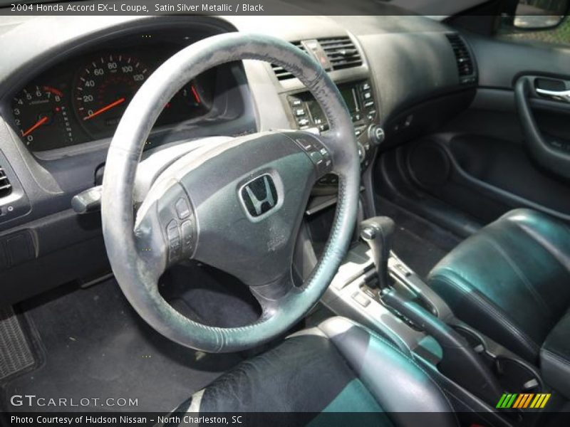 Satin Silver Metallic / Black 2004 Honda Accord EX-L Coupe