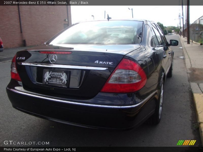 Black / Black 2007 Mercedes-Benz E 350 4Matic Sedan