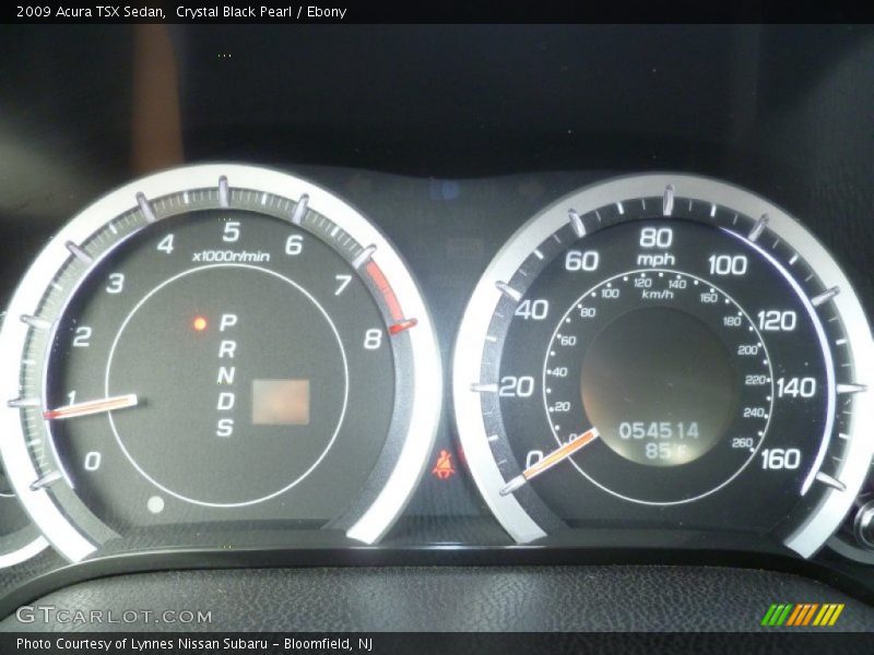 Crystal Black Pearl / Ebony 2009 Acura TSX Sedan
