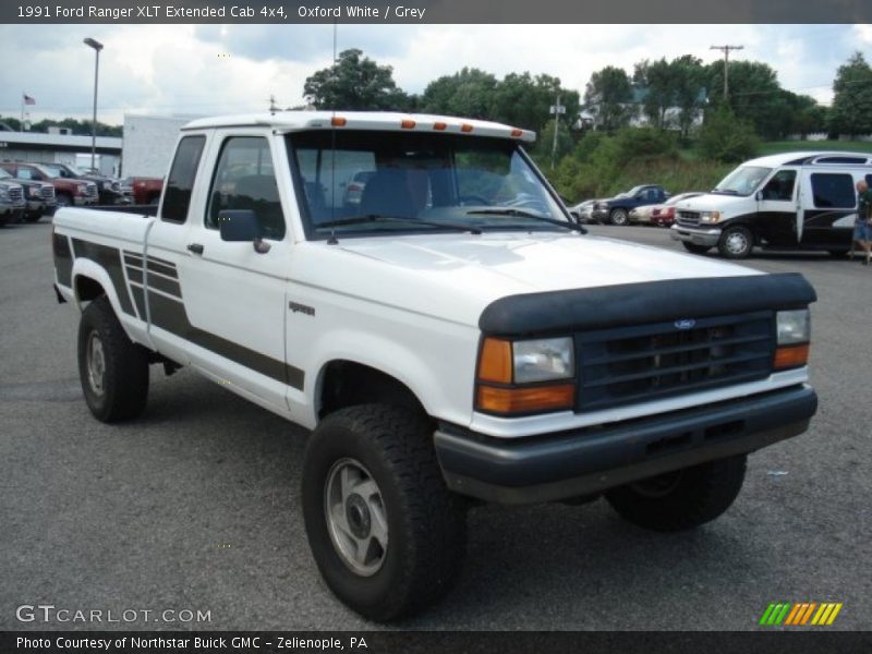 Oxford White / Grey 1991 Ford Ranger XLT Extended Cab 4x4
