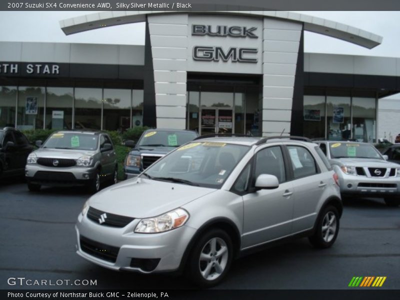 Silky Silver Metallic / Black 2007 Suzuki SX4 Convenience AWD