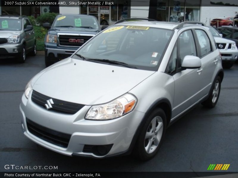 Silky Silver Metallic / Black 2007 Suzuki SX4 Convenience AWD