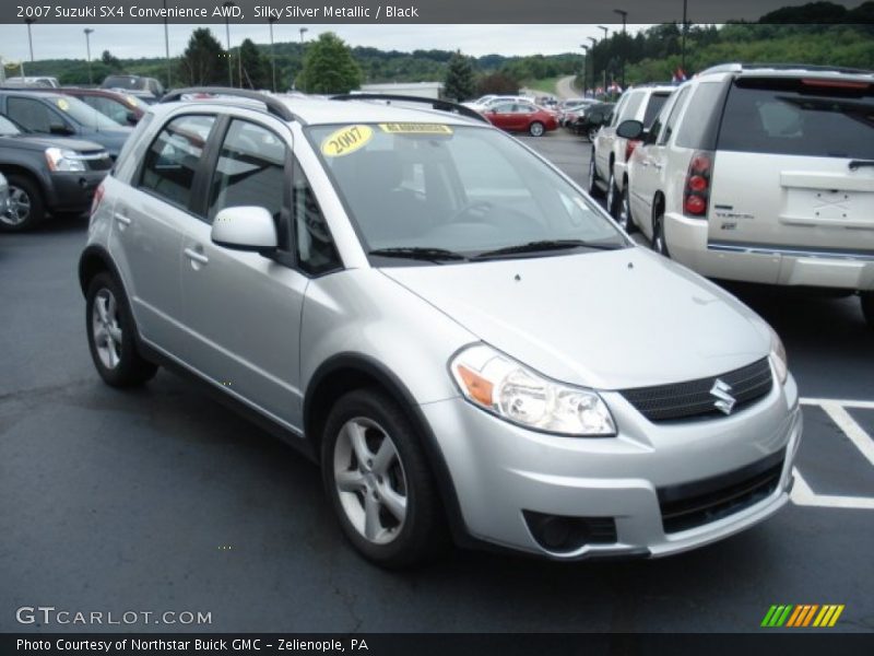 Silky Silver Metallic / Black 2007 Suzuki SX4 Convenience AWD