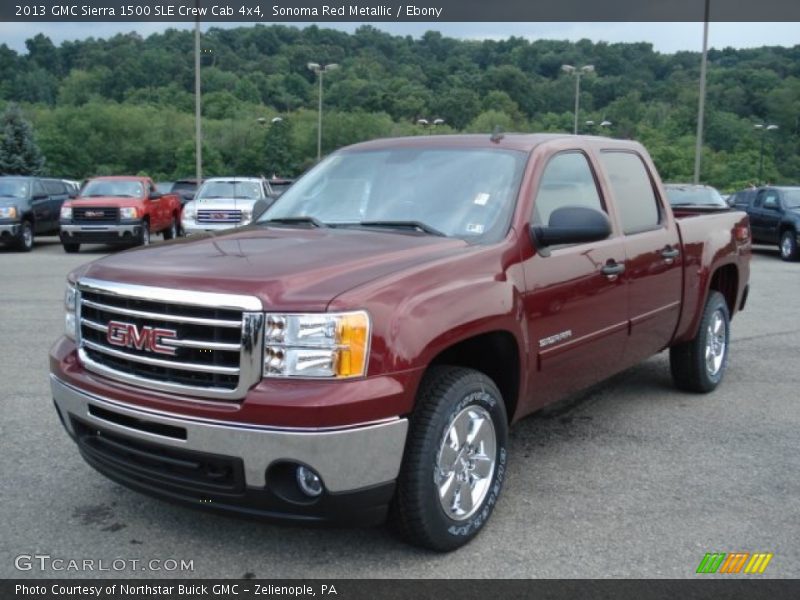 Sonoma Red Metallic / Ebony 2013 GMC Sierra 1500 SLE Crew Cab 4x4