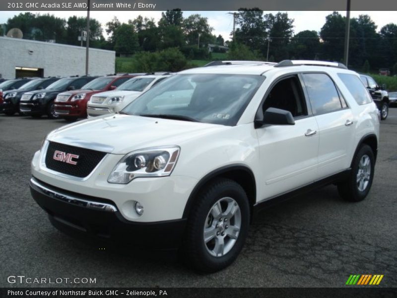 Summit White / Ebony 2012 GMC Acadia SLE AWD